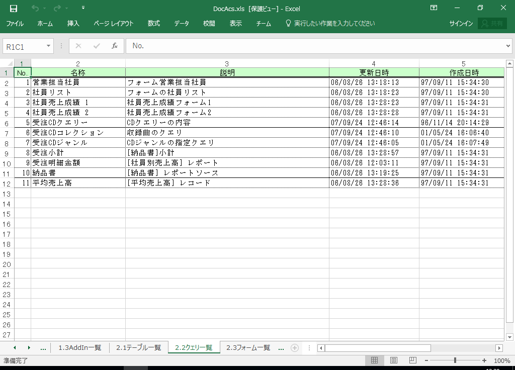 Access2021 dl 쐬 c[yA HotDocumentz(Access2021Ή dl)
2.2 NGꗗ