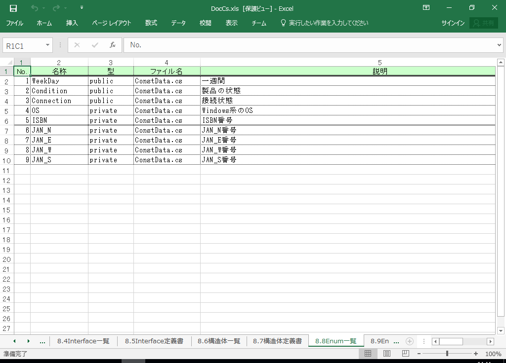 C#2017 dl 쐬 c[yA HotDocumentz(C#2017Ή dl)
8.8 Enumꗗ