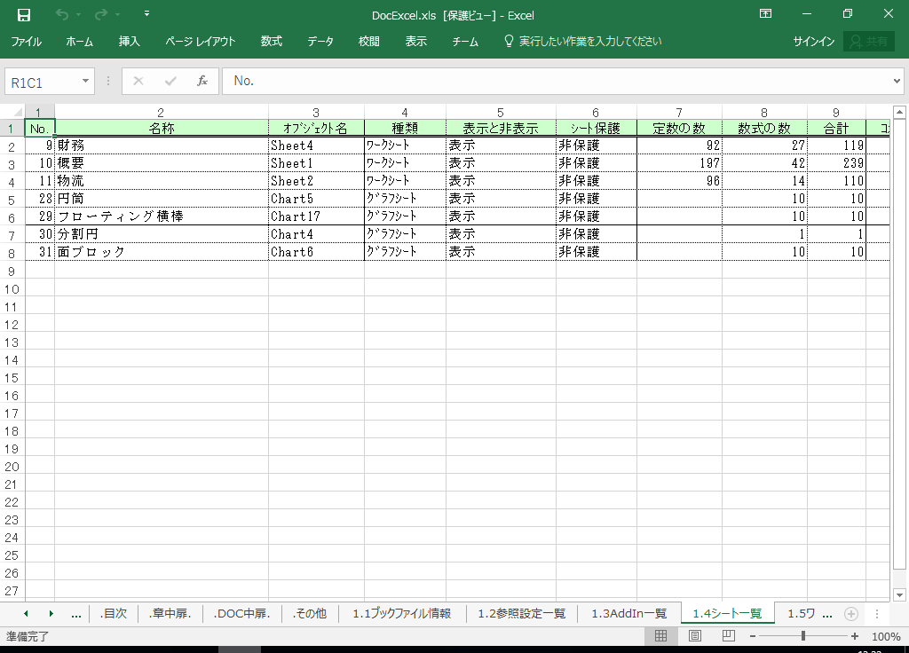 Excel2003 dl 쐬 c[yA HotDocumentz(Excel2003Ή dl)
1.4 V[gꗗ