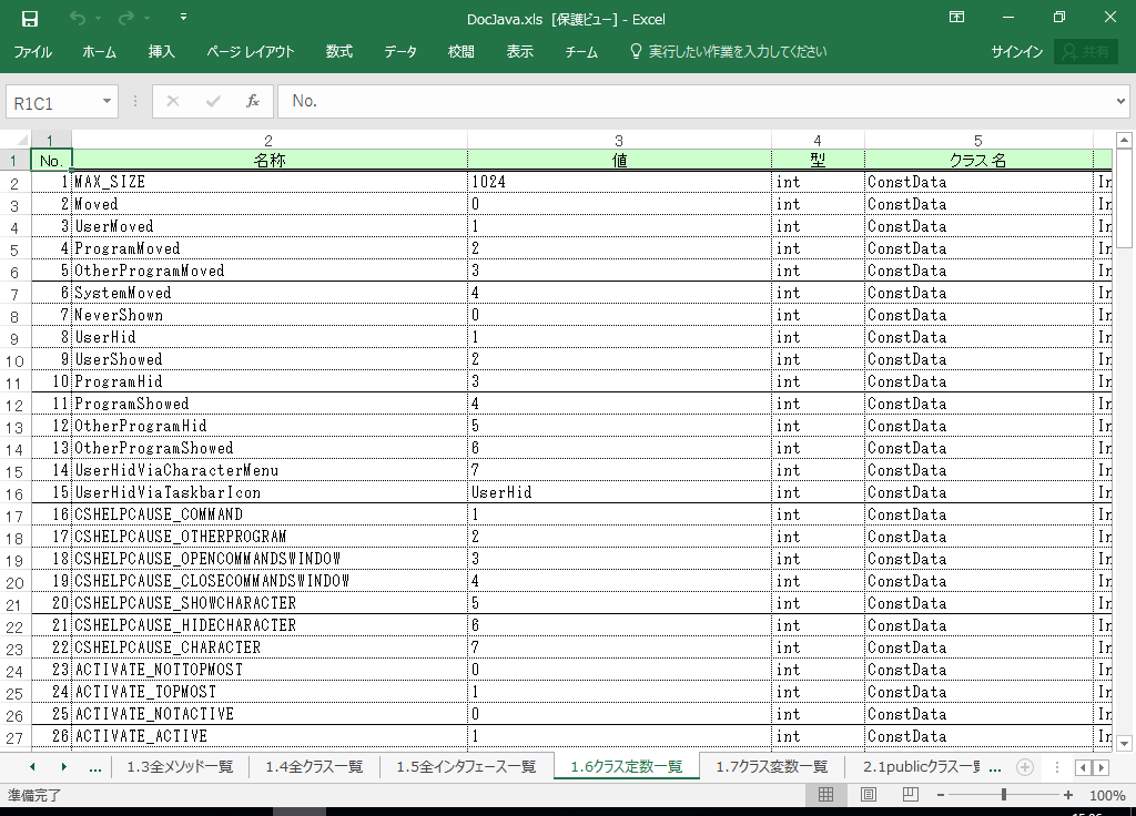 JDK dl 쐬 c[yA HotDocumentz(JDKΉ dl)
1.6 NX萔ꗗ