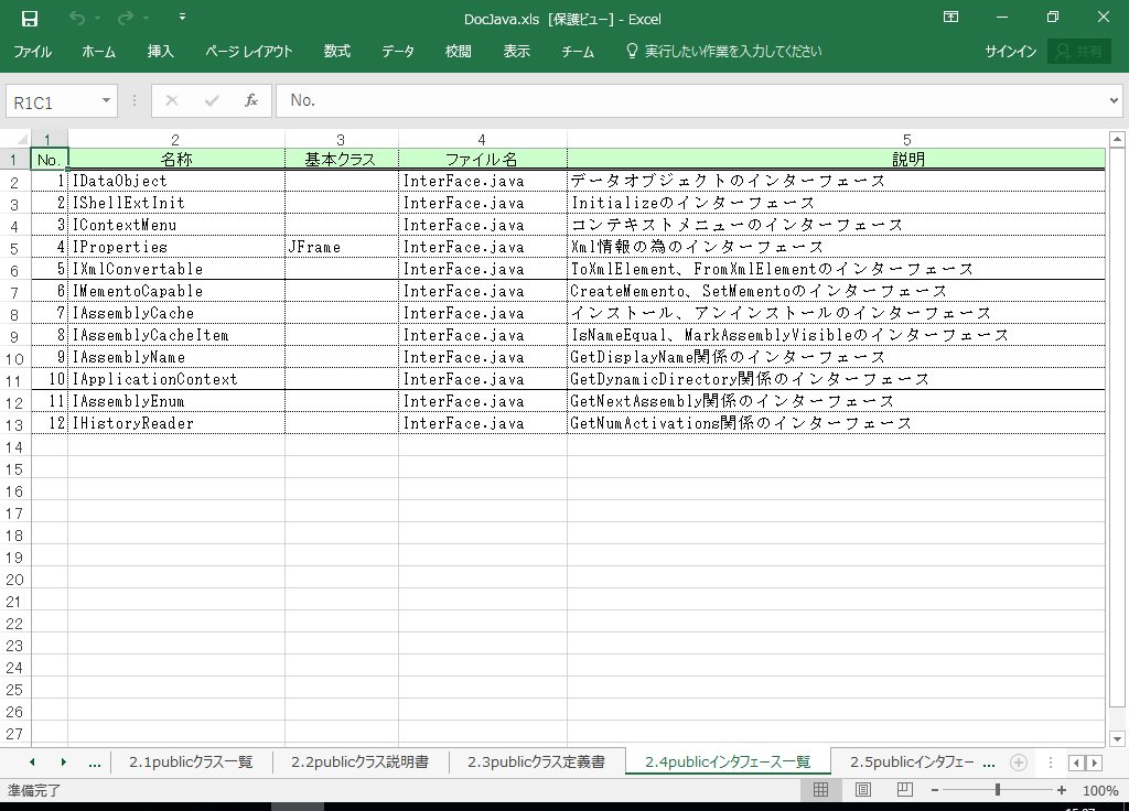 J#2005 dl 쐬 c[yA HotDocumentz(J#2005Ή dl)
2.4 publicC^tF[Xꗗ