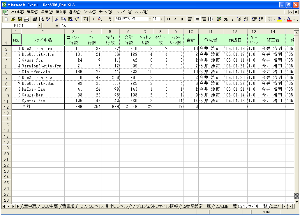 VB5.0 dl 쐬 c[yA HotDocumentz(VB5.0Ή dl)
2.1 t@Cꗗ