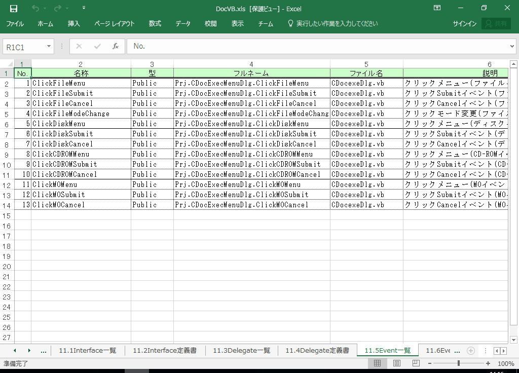 VB2022 dl 쐬 c[yA HotDocumentz(VB2022Ή dl)
11.5 Eventꗗ